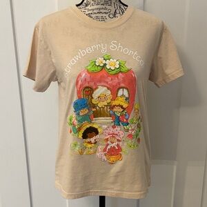 💜 3/$12 💜 Strawberry Shortcake Tan Graphic Tee